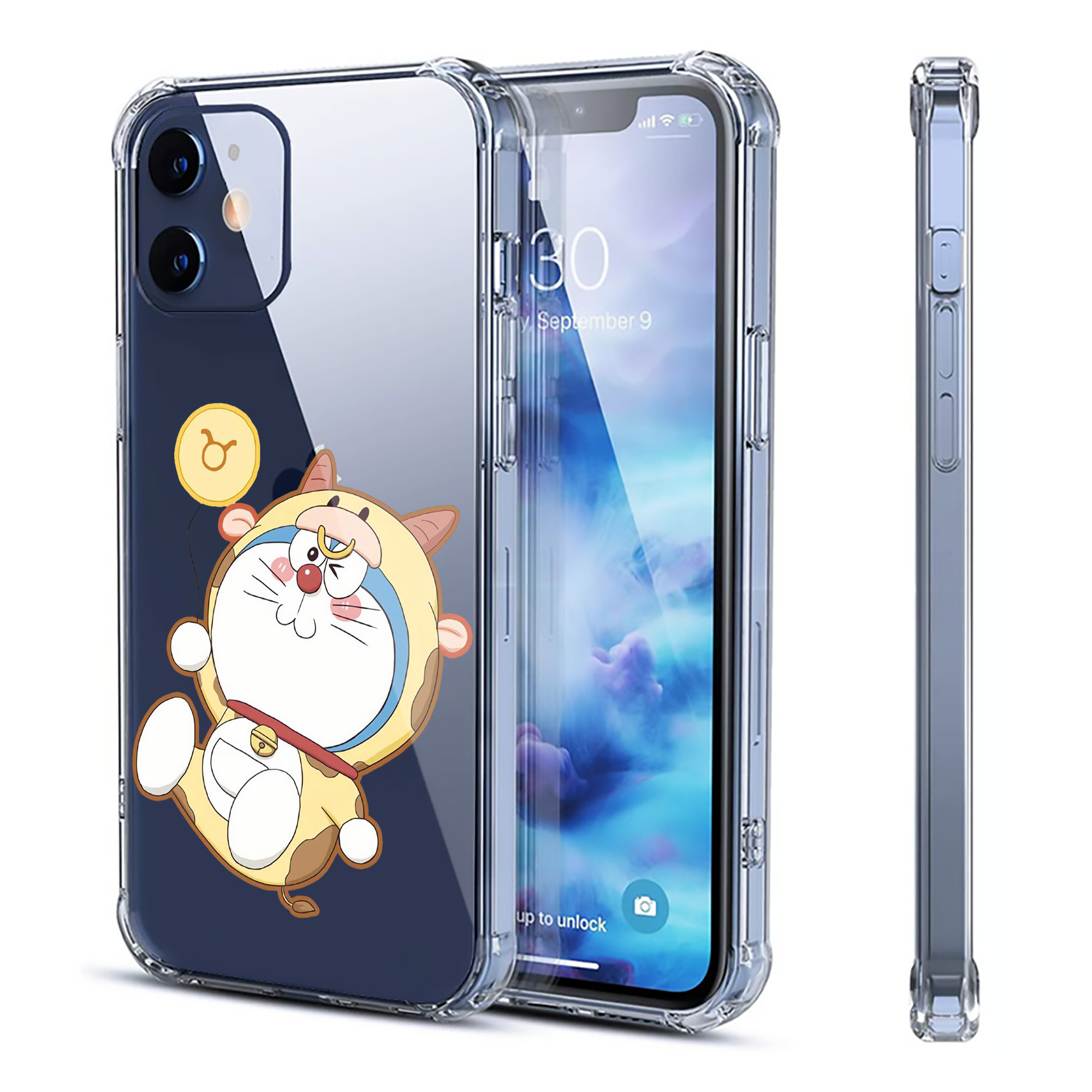 （画像用） ドラえもん Doraemon 【iPhone 12シリーズ対応】透明スマホケース（クリアソフトケース）